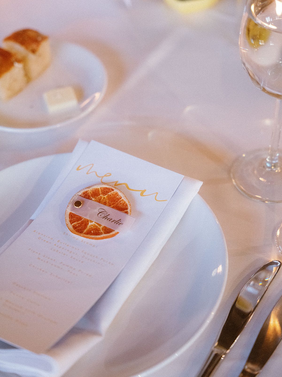 The menu